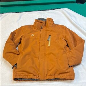 Chic Kids Vibrant Orange Puffer Coat